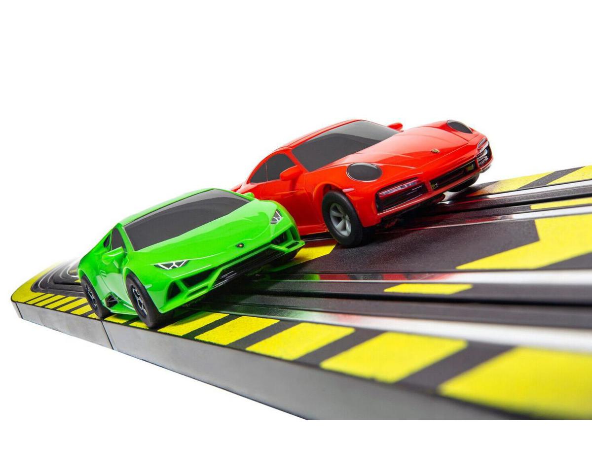 Scalextric Super Speed Race Set - Lamborghini vs Porsche w/Porsche 911 Turbo & Lamborghini Huracan EVO Cars